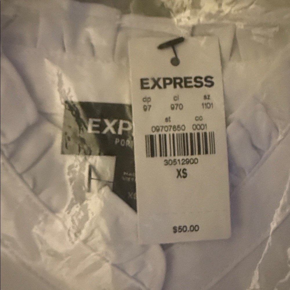 Express Relaxed Ruffle Neck Portofino | XS - Picture 5 of 5